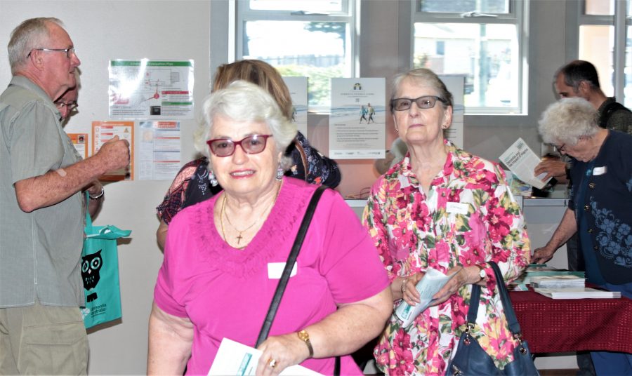 A group of guests arriving for the event