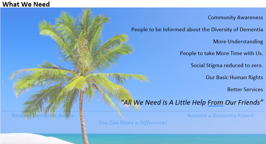 What We Need